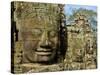 Detail of Face on Bayon Temple-Bob Krist-Stretched Canvas