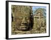 Detail of Face on Bayon Temple-Bob Krist-Framed Photographic Print