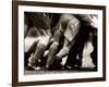 Detail of Feet of a Group of Rugby Players in a Scrum, Paris, France-null-Framed Photographic Print