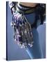 Detail of Female Rock Climber and Equipment-null-Stretched Canvas