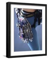 Detail of Female Rock Climber and Equipment-null-Framed Photographic Print