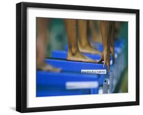 Detail of Female Swimmers at the Start of a Race-null-Framed Photographic Print