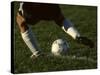 Detail of Foot About to Kick a Soccer Ball-Paul Sutton-Stretched Canvas