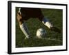 Detail of Foot About to Kick a Soccer Ball-Paul Sutton-Framed Photographic Print