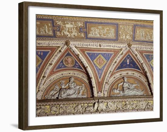 Detail of Frescoes and Stucco of Villa Doria Pamphili and Prince's Palace-null-Framed Giclee Print