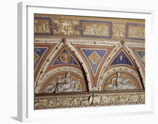 Detail of Frescoes and Stucco of Villa Doria Pamphili and Prince's Palace-null-Framed Giclee Print