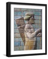 Detail of Frieze of Archers of Polychrome Glazed Brick, from Palace of Darius I, from Shush-null-Framed Giclee Print