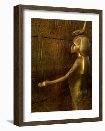 Detail of Goddess Selket, Pharaoh Tutankhamun, Egyptian Museum, Egypt-Kenneth Garrett-Framed Photographic Print