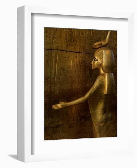 Detail of Goddess Selket, Pharaoh Tutankhamun, Egyptian Museum, Egypt-Kenneth Garrett-Framed Photographic Print