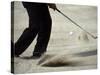 Detail of Golfer Blasting Out of Sand Trap-null-Stretched Canvas