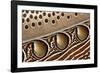 Detail of Great argus pheasant feather, Sabah, Borneo-Nick Garbutt-Framed Photographic Print