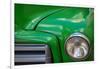 Detail of green classic American GMC truck in Trinidad, Cuba-Janis Miglavs-Framed Photographic Print