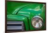 Detail of green classic American GMC truck in Trinidad, Cuba-Janis Miglavs-Framed Photographic Print