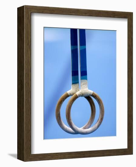 Detail of Gymnastics Rings, Athens, Greece-Steven Sutton-Framed Photographic Print