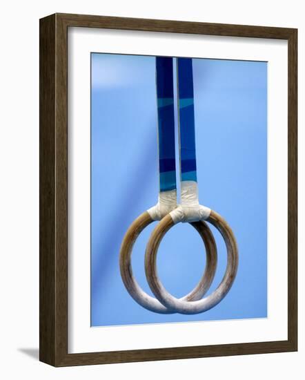 Detail of Gymnastics Rings, Athens, Greece-Steven Sutton-Framed Photographic Print