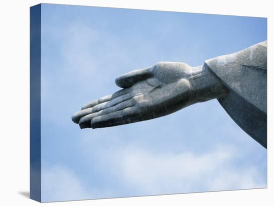 Detail of Hand of Christ the Redeemer Statue Tops Corcovado Mountain-Mark Hannaford-Stretched Canvas