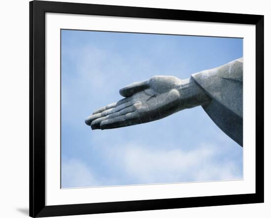 Detail of Hand of Christ the Redeemer Statue Tops Corcovado Mountain-Mark Hannaford-Framed Photographic Print