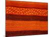 Detail of Handmade Orange and Black Wool Textile Blanket, Pisac Market, Peru-Cindy Miller Hopkins-Mounted Photographic Print