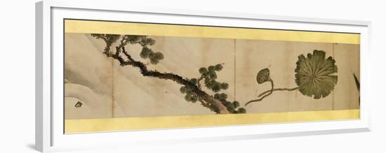 Detail of Handscroll with Miscellaneous Images, Edo Period, 1839-Katsushika Hokusai-Framed Premium Giclee Print