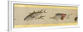 Detail of Handscroll with Miscellaneous Images, Edo Period, 1839-Katsushika Hokusai-Framed Premium Giclee Print