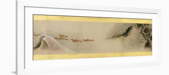 Detail of Handscroll with Miscellaneous Images, Edo Period, 1839-Katsushika Hokusai-Framed Premium Giclee Print