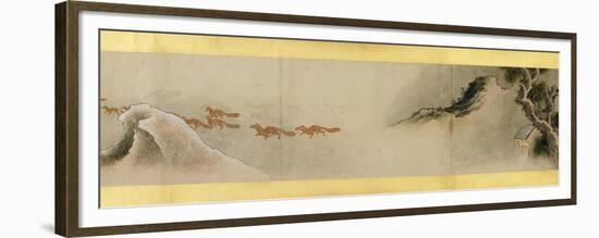 Detail of Handscroll with Miscellaneous Images, Edo Period, 1839-Katsushika Hokusai-Framed Premium Giclee Print