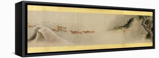 Detail of Handscroll with Miscellaneous Images, Edo Period, 1839-Katsushika Hokusai-Framed Stretched Canvas