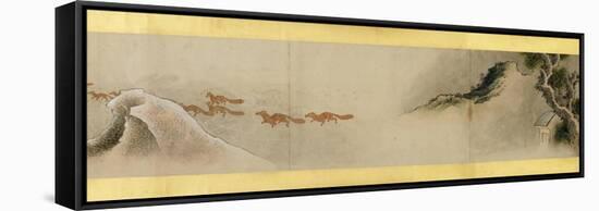 Detail of Handscroll with Miscellaneous Images, Edo Period, 1839-Katsushika Hokusai-Framed Stretched Canvas