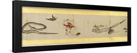 Detail of Handscroll with Miscellaneous Images, Edo Period, 1839-Katsushika Hokusai-Framed Giclee Print