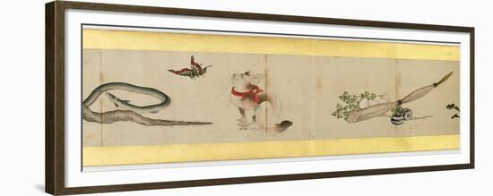 Detail of Handscroll with Miscellaneous Images, Edo Period, 1839-Katsushika Hokusai-Framed Premium Giclee Print