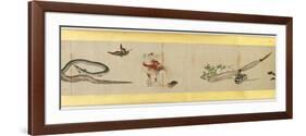 Detail of Handscroll with Miscellaneous Images, Edo Period, 1839-Katsushika Hokusai-Framed Premium Giclee Print