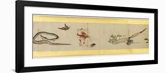 Detail of Handscroll with Miscellaneous Images, Edo Period, 1839-Katsushika Hokusai-Framed Giclee Print