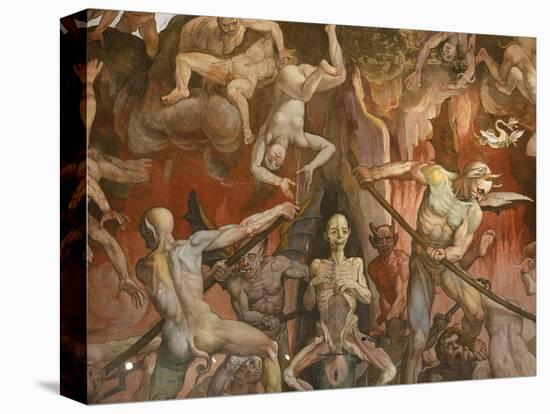 Detail of Hell from Last Judgment, Fresco Cycle-Frederico Zuccaro-Stretched Canvas