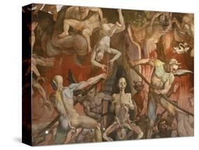 Detail of Hell from Last Judgment, Fresco Cycle-Frederico Zuccaro-Stretched Canvas