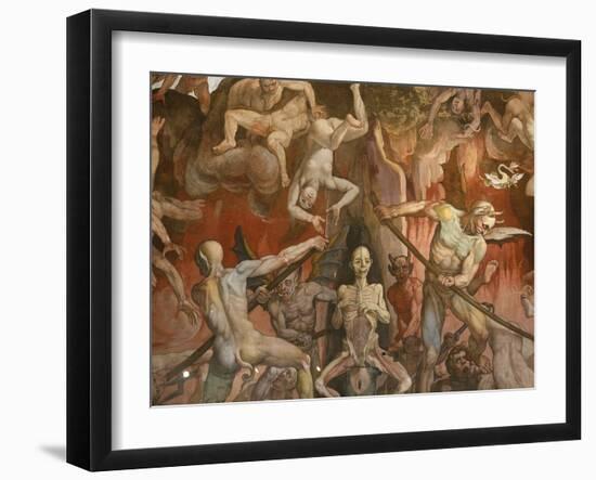 Detail of Hell from Last Judgment, Fresco Cycle-Frederico Zuccaro-Framed Premium Photographic Print