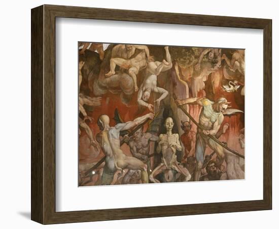 Detail of Hell from Last Judgment, Fresco Cycle-Frederico Zuccaro-Framed Photographic Print
