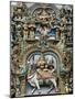 Detail of Hindu Carvings, Sri Meenakshi Sundareshwara Temple, Madurai, Tamil Nadu, India, Asia-Stuart Black-Mounted Photographic Print
