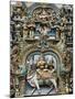 Detail of Hindu Carvings, Sri Meenakshi Sundareshwara Temple, Madurai, Tamil Nadu, India, Asia-Stuart Black-Mounted Photographic Print