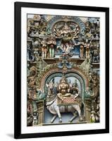 Detail of Hindu Carvings, Sri Meenakshi Sundareshwara Temple, Madurai, Tamil Nadu, India, Asia-Stuart Black-Framed Photographic Print