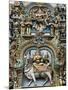 Detail of Hindu Carvings, Sri Meenakshi Sundareshwara Temple, Madurai, Tamil Nadu, India, Asia-Stuart Black-Mounted Photographic Print