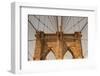 Detail of Historic Brooklyn Bridge in New York-CaptureLight-Framed Photographic Print