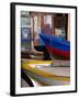 Detail of Hulls of Rinella Fishing Boats, Rinella, Sicily, Italy-Dallas Stribley-Framed Premium Photographic Print