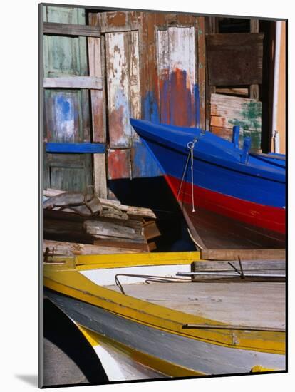 Detail of Hulls of Rinella Fishing Boats, Rinella, Sicily, Italy-Dallas Stribley-Mounted Photographic Print