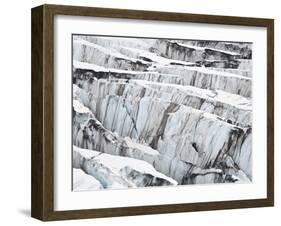 Detail of Ice Crevasses at Columbia Glacier, Alaska.-Ethan Welty-Framed Photographic Print