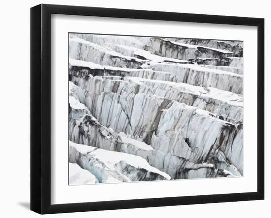 Detail of Ice Crevasses at Columbia Glacier, Alaska.-Ethan Welty-Framed Photographic Print