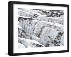 Detail of Ice Crevasses at Columbia Glacier, Alaska.-Ethan Welty-Framed Photographic Print