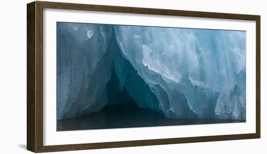 Detail of iceberg, Haakon VII Land, Spitsbergen, Svalbard, Norway-Panoramic Images-Framed Photographic Print