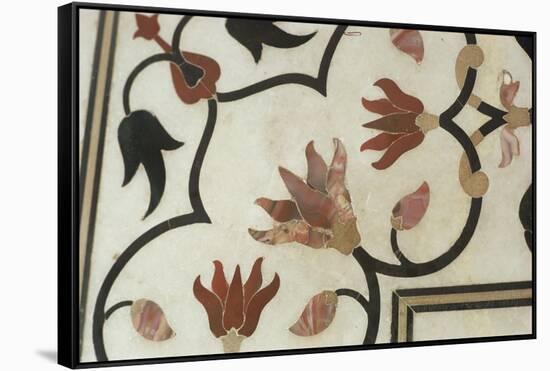 Detail of Inlay Work, Taj Mahal, Unesco World Heritage Site, Agra, India-Sybil Sassoon-Framed Stretched Canvas