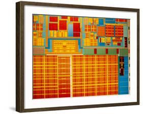 Detail of Integrated Circuit, Intel Museum, Santa Clara, California, Usa-Walter Bibikow-Framed Photographic Print