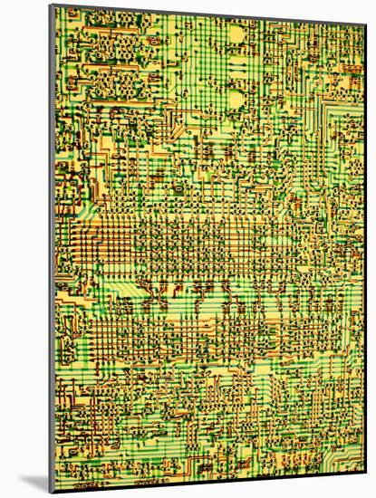 Detail of Integrated Circuit, Intel Museum, Santa Clara, California, Usa-Walter Bibikow-Mounted Photographic Print